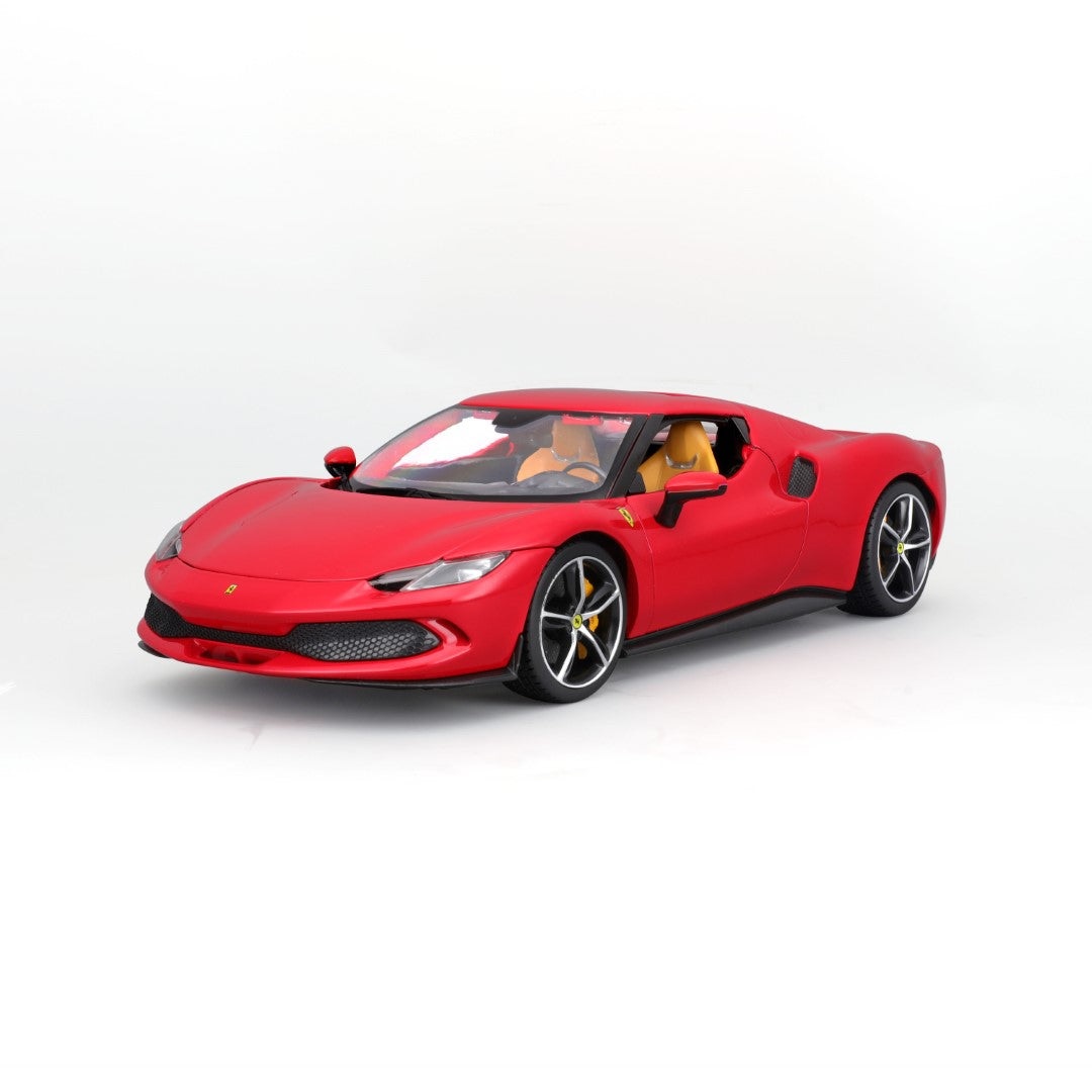 Bburago Ferrari 296 GTB 1:18 - Modellino Auto in Metallo, Licenza Ufficiale, 830 Cavalli, Età Consigliata 3 Anni