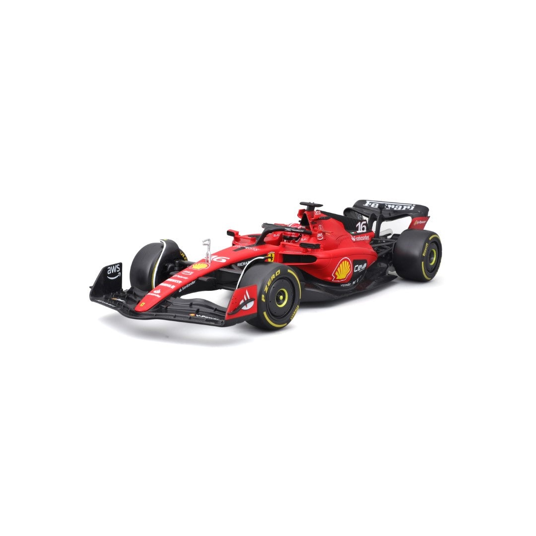 Bburago Ferrari F1 SF-23 1:18 Charles Leclerc Modello Auto Sportiva Estremamente Dettagliato con Rivestimento Elettrostatico