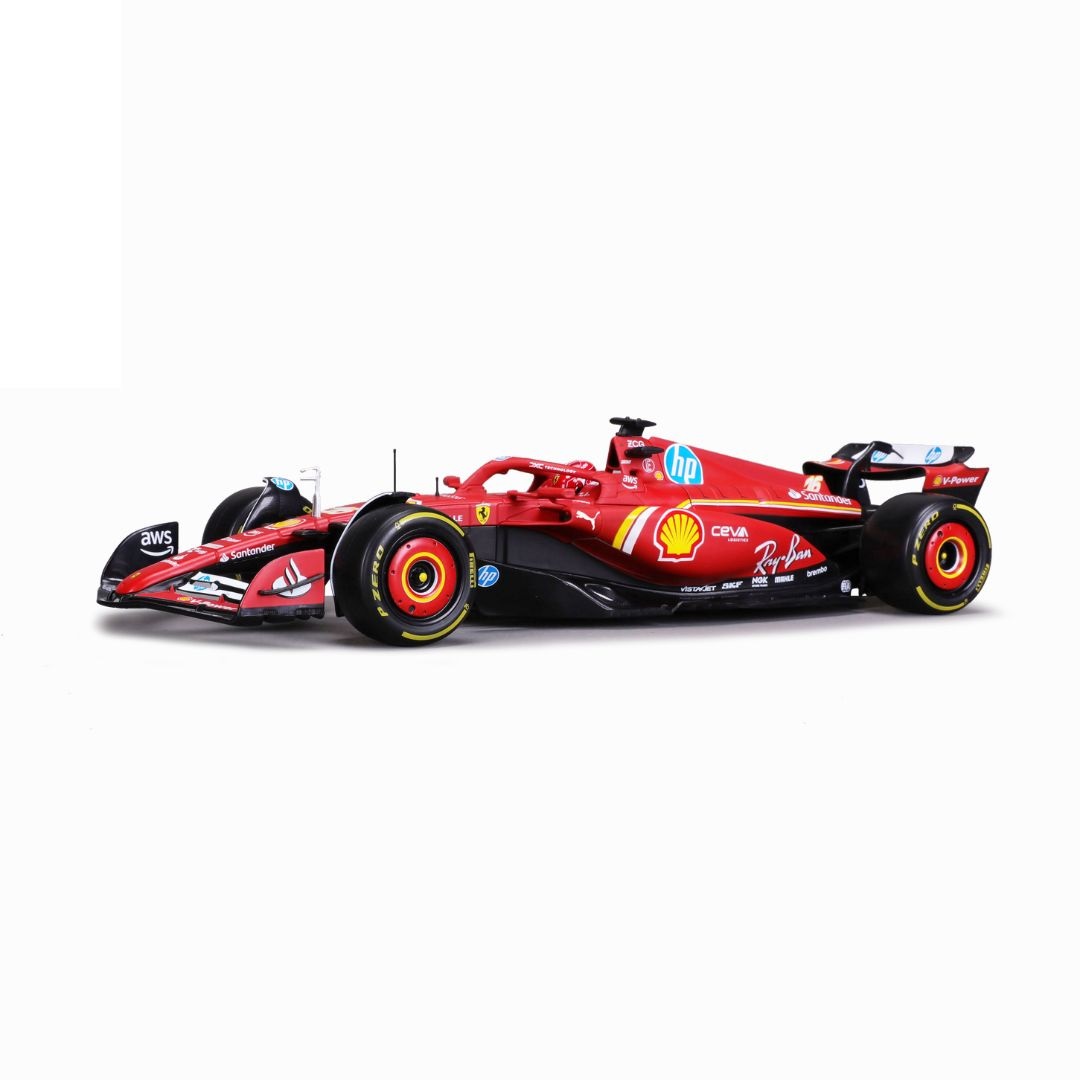 Burago Ferrari SF-24 #16 (Charles Leclerc) Modellino Auto Sportiva 1:18 - F1 2024 Imola Livery