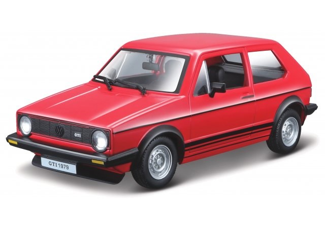 BBURAGO Volkswagen Golf Mk1 GTI Rossa (1979) Modellino Preassemblato Scala 1:24