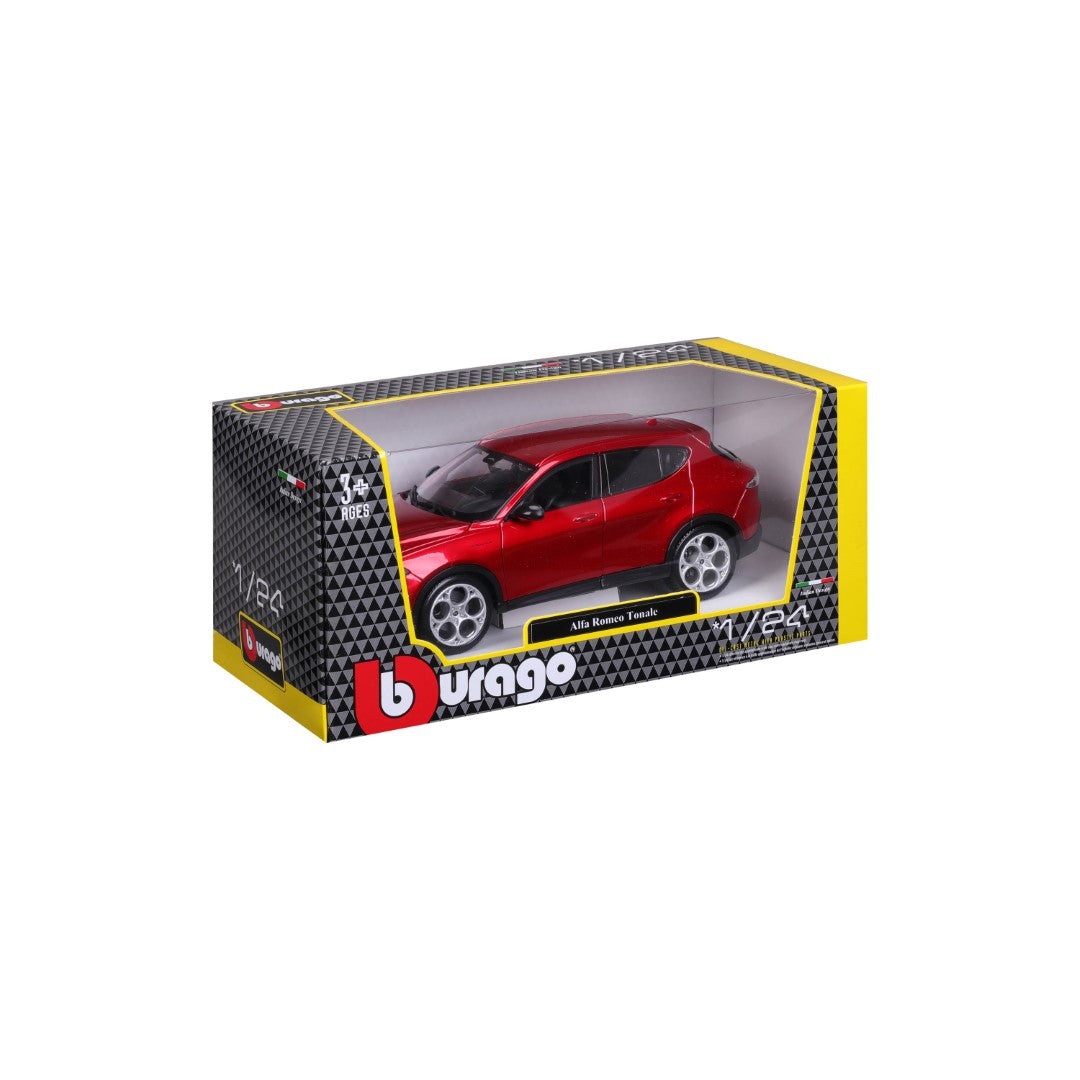 BBURAGO Alfa Romeo Tonale - Modellino Diecast in Scala 1:24 con Portiere e Cofano Apribili, Licenza Ufficiale, Età 3