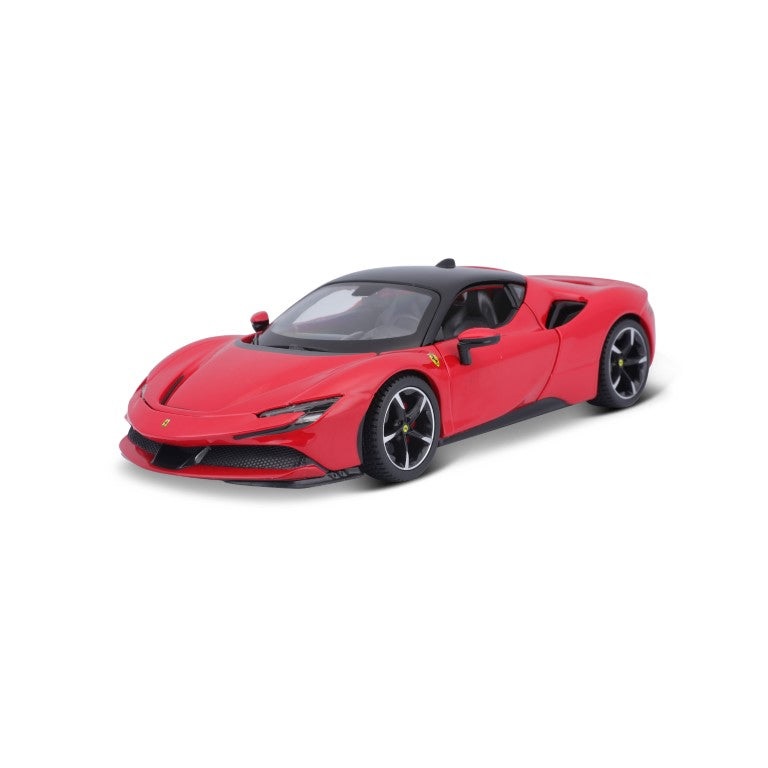 Bburago Ferrari SF90 Stradale Modellino in Metallo Rosso 1:24 - Finiture Ottime e Porte Mobili