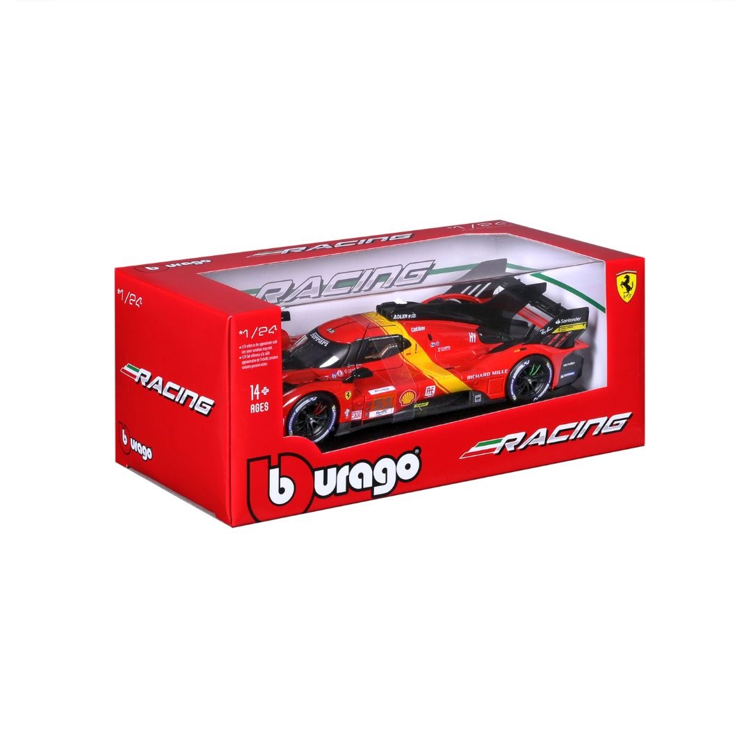 Burago Ferrari 499P LMH #51 2023 - Modellino Auto Sportiva in Scala 1:24, Vincitrice Le Mans 2023, Licenza Ufficiale Ferrari, Dettagli Accurati, Età Consigliata 14 Anni