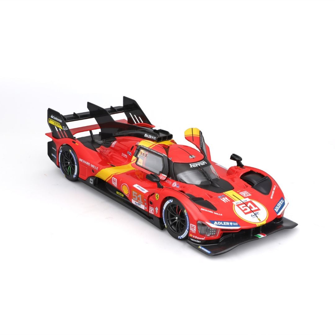 Burago Ferrari 499P LMH #51 2023 - Modellino Auto Sportiva in Scala 1:24, Vincitrice Le Mans 2023, Licenza Ufficiale Ferrari, Dettagli Accurati, Età Consigliata 14 Anni