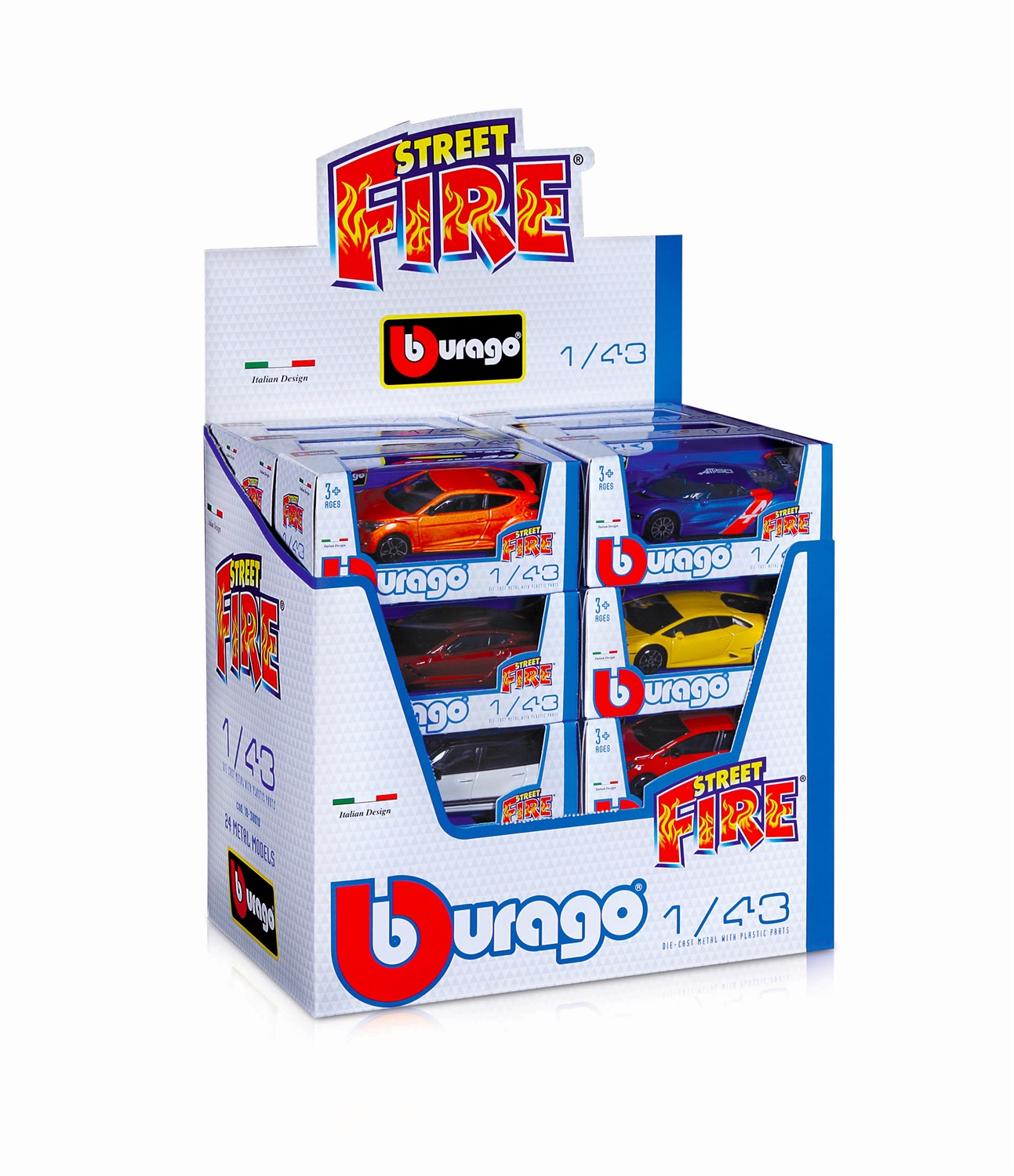 BBURAGO Modello Auto Street Fire - Scala 1:43 Assortimento Varie Marche