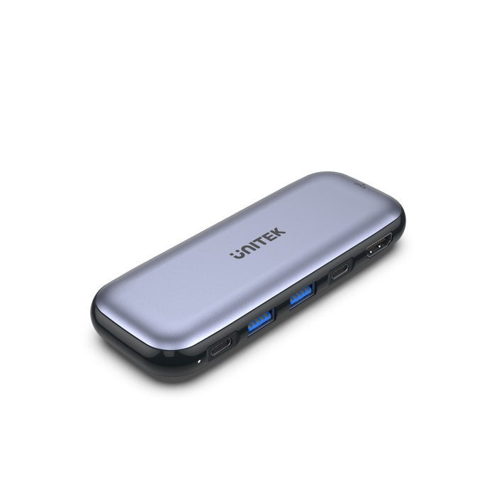 Unitek UNITEK uHUB H6 - Hub USB-C 6-in-1 con supporto M.2 SSD, HDMI e USB 3.2, 10000 Mbit/s, Grigio