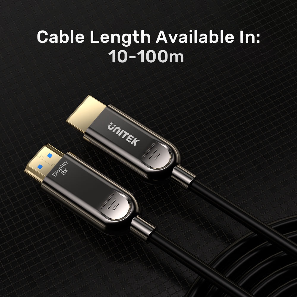 Unitek Cavo Ottico HDMI 2.1 AOC 8K 120Hz 30m Nero