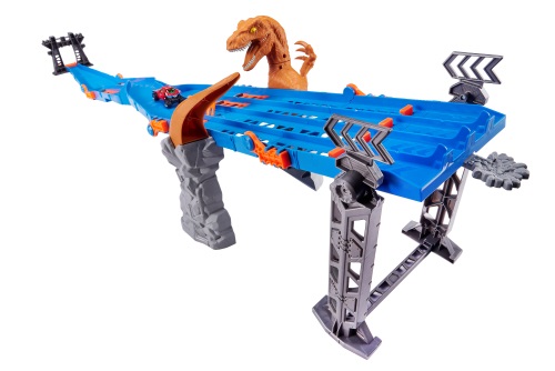 Zuru Metal Machines Pista da Corsa 4 Corsie Raptor Attack - 70 x 11 x 30 cm, Età 4