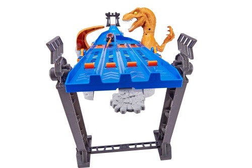 Zuru Metal Machines Pista da Corsa 4 Corsie Raptor Attack - 70 x 11 x 30 cm, Età 4