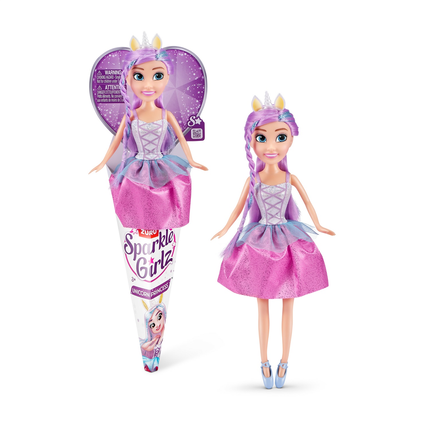 ZURU Sparkle Girlz Bambola Principessa Unicorno 28 cm Colorata - Collezionabile