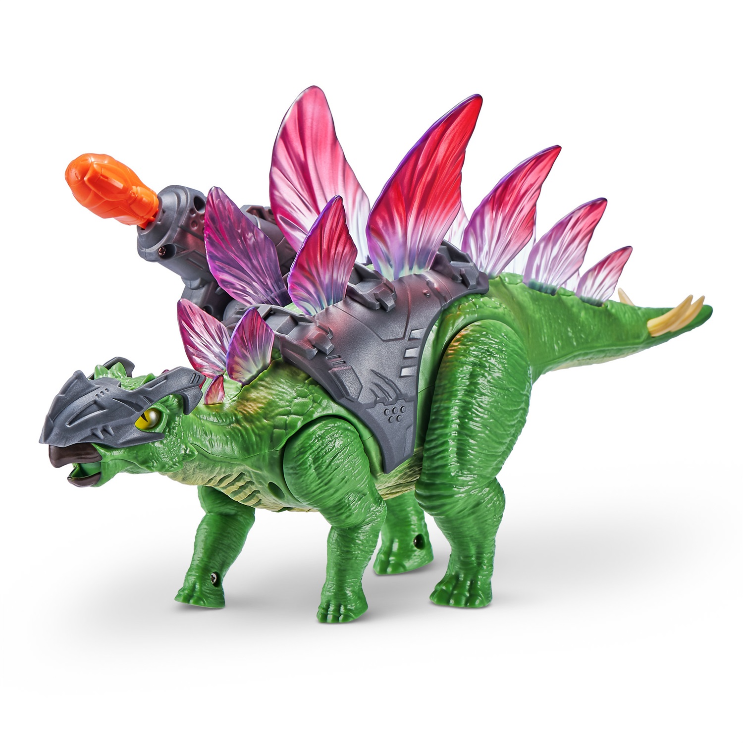 TOYS ONE ROBO ALIVE DINO WARS STEGOSAURO - Dinosauro Robot con Armatura, Movimento Realistico, Luci e Suoni
