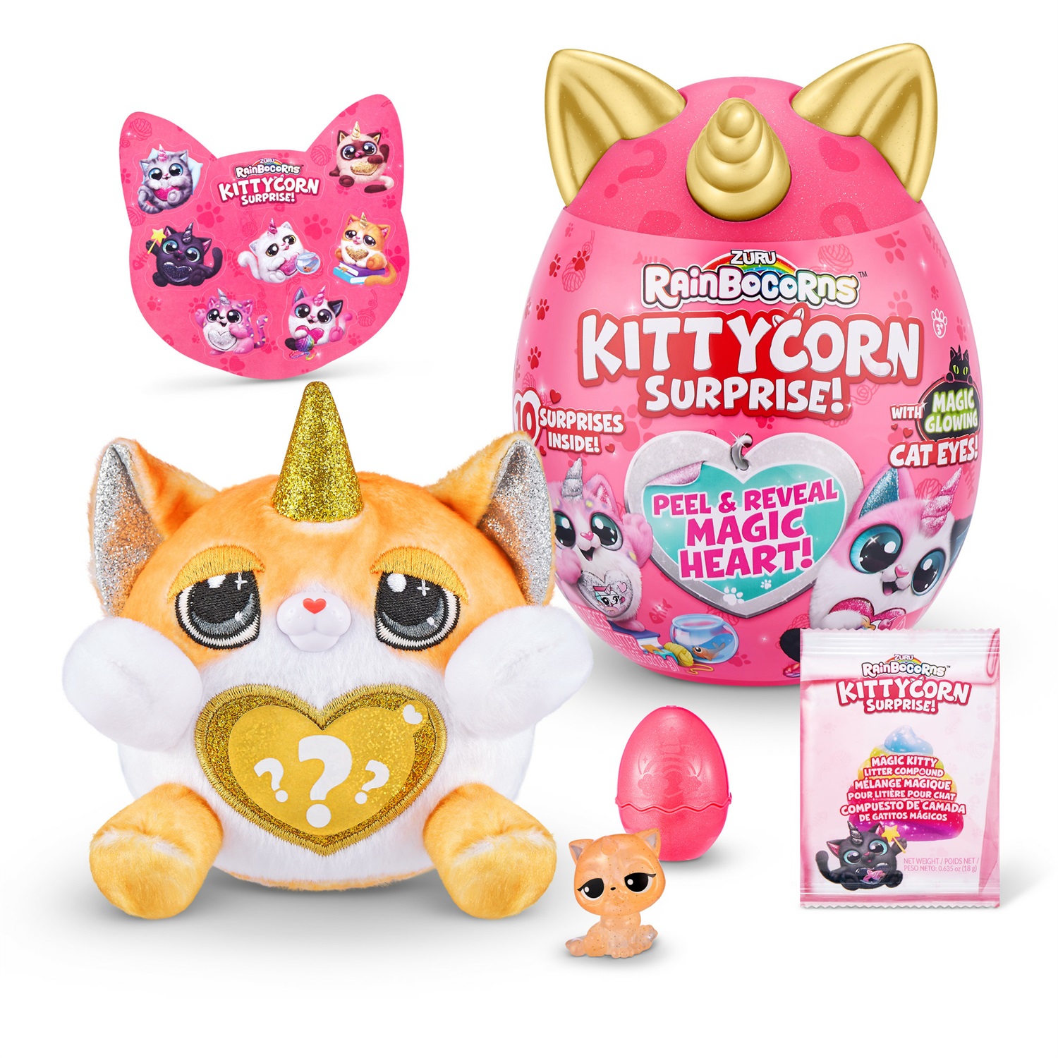 Rainbocorns Kittycorn Surprise - Uovo Surprise Peluche Gattino Collezionabile 18x12 cm