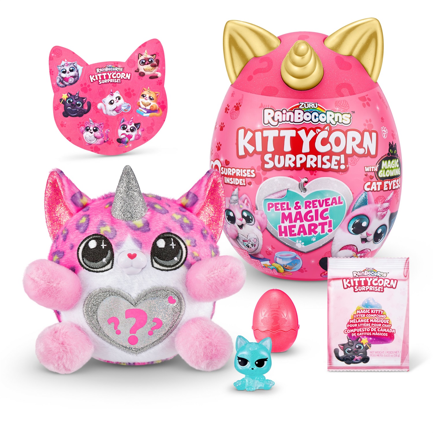Rainbocorns Kittycorn Surprise - Uovo Surprise Peluche Gattino Collezionabile 18x12 cm