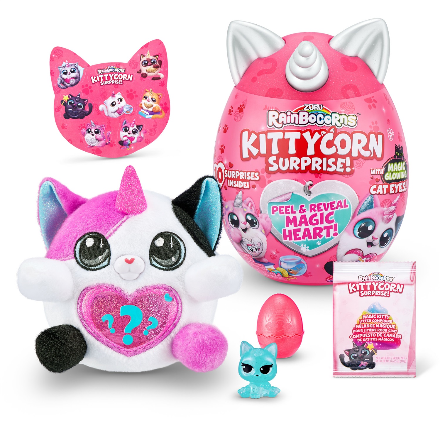 Rainbocorns Kittycorn Surprise - Uovo Surprise Peluche Gattino Collezionabile 18x12 cm