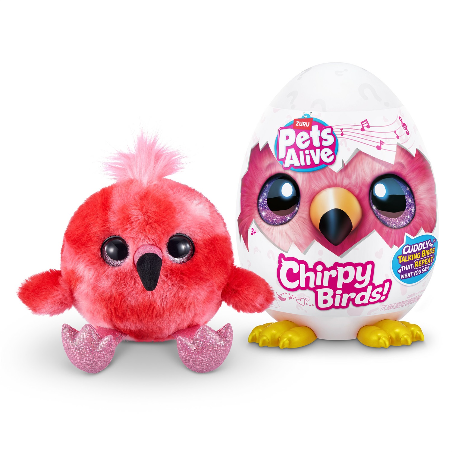 Zuru Pets Alive Chirpy Birds - Uccellino Parlante Multicolore con 2 Canzoni e Sorprese Incluse