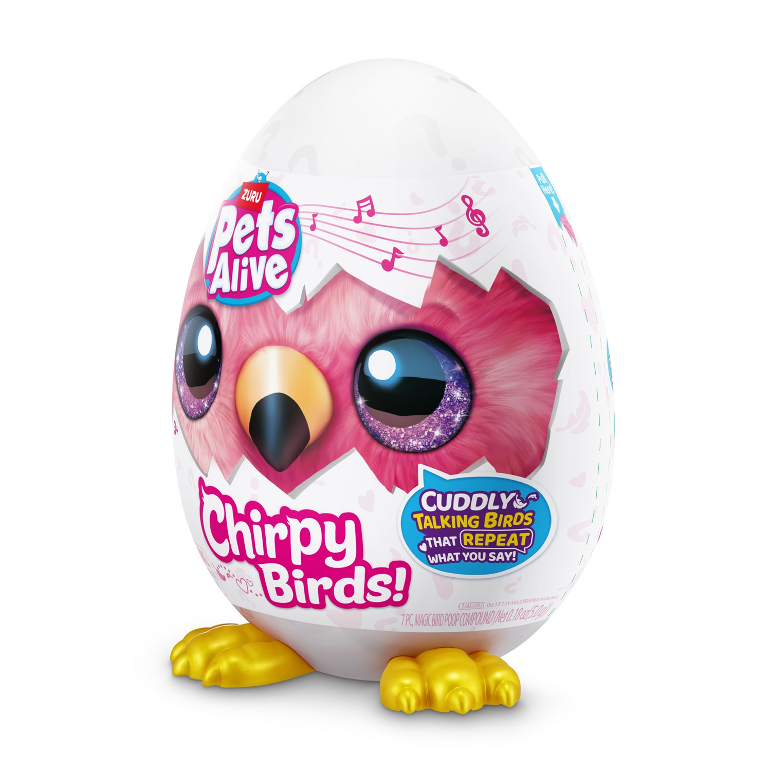 Zuru Pets Alive Chirpy Birds - Uccellino Parlante Multicolore con 2 Canzoni e Sorprese Incluse