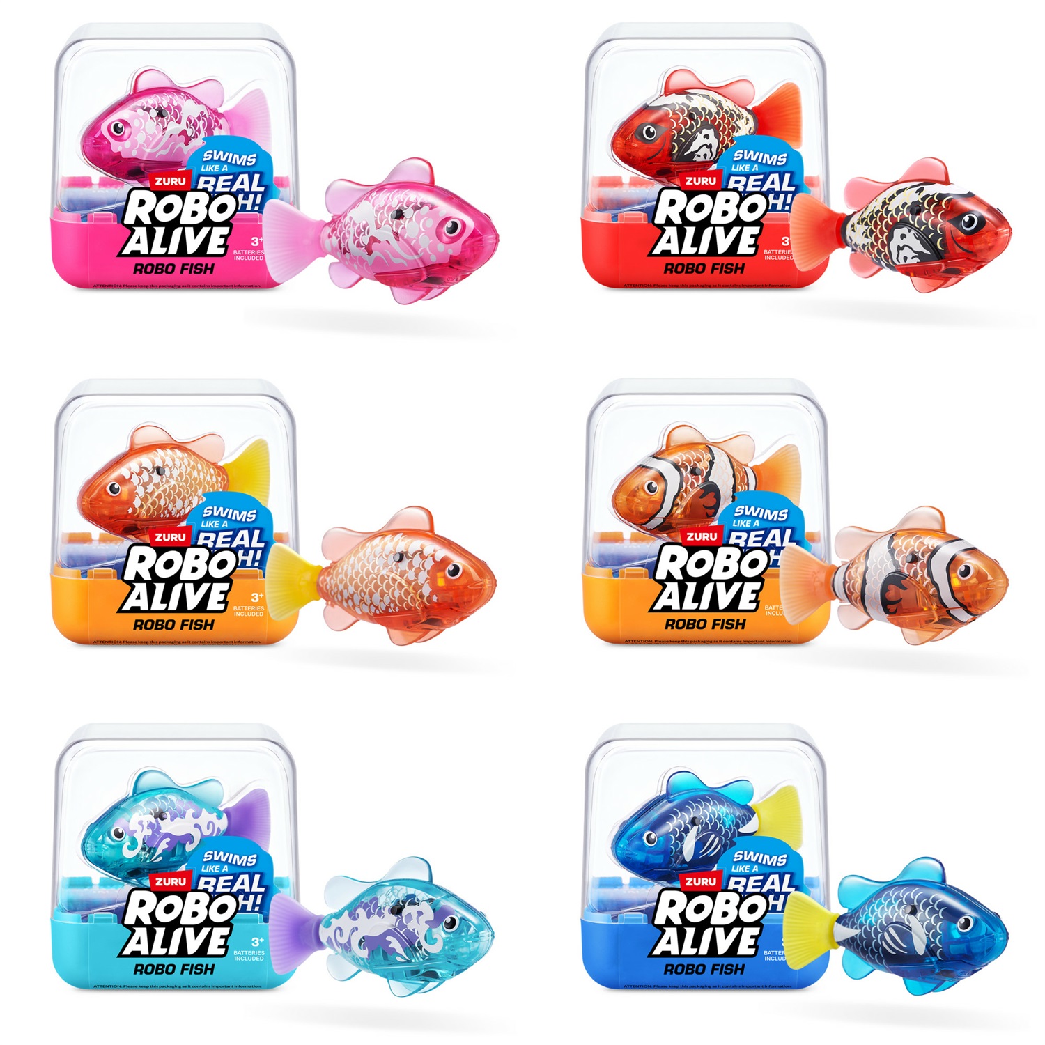 Robo Alive Robo Fish - Pesciolino che Nuota Davvero, 1 Pezzo Colore Casuale, Età 3