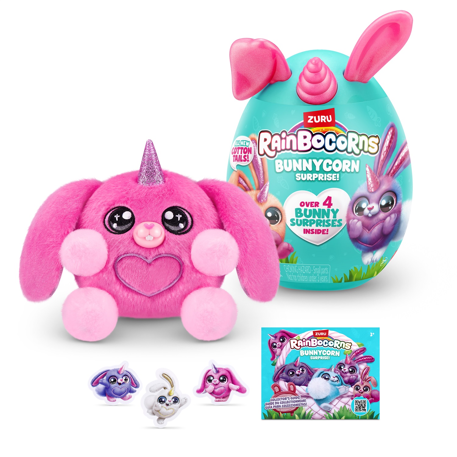 ZURU Rainbocorns Bunnycorn Plush Mini S2 - Coniglietto Morbido con Sorprese e Coda di Cotone