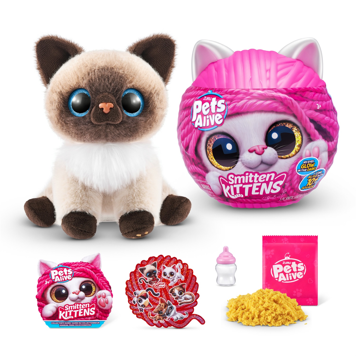 Pets Alive Smitten Kittens - Peluche Interattivo con Suoni e Sorprese, 8 Gattini da Collezionare