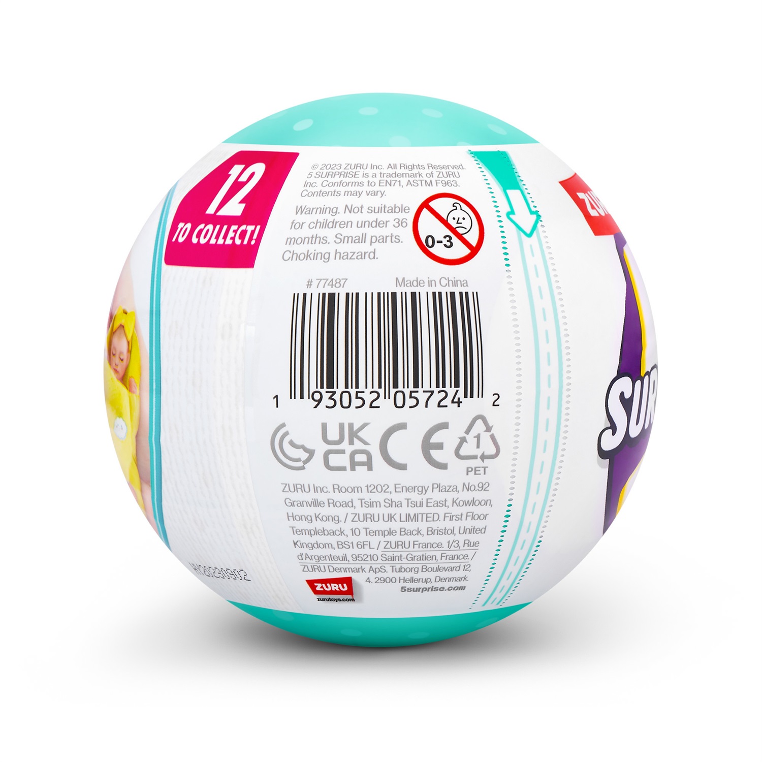 ZURU 5 Surprise My Mini Baby Serie 1 - Sfera a sorpresa con mini bambolina e accessori, 5 sorprese, età 3