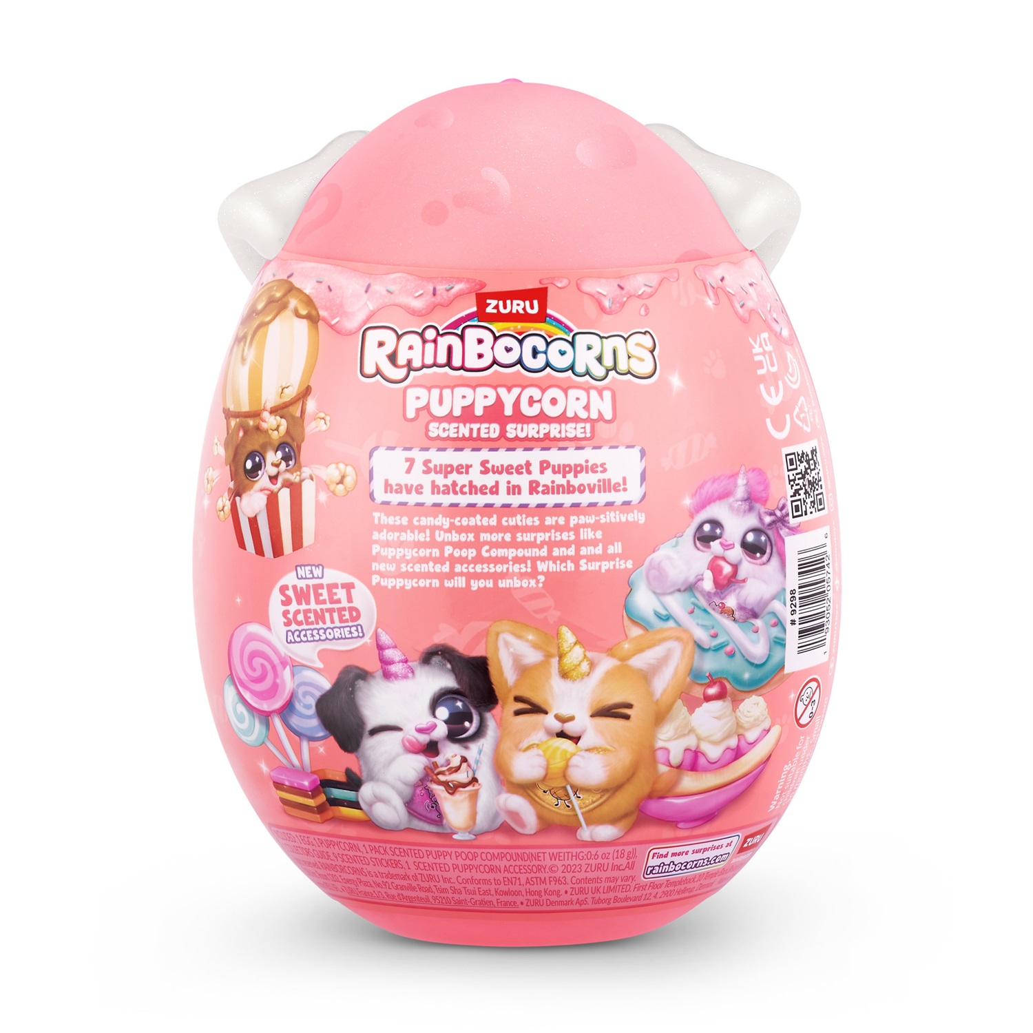 Zuru Rainbocorns Puppycorn Surprise S8 - Peluche Cucciolo Sorpresa con Accessorio e Adesivi Profumati