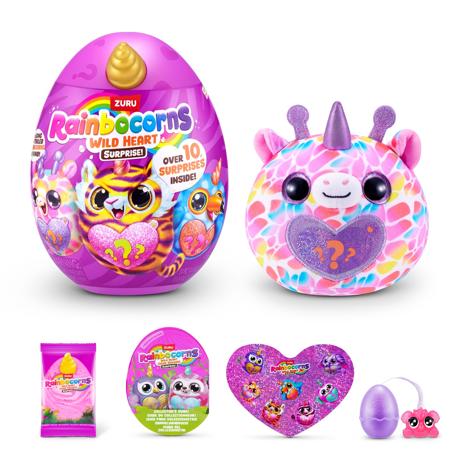 ZURU ITALY Rainbocorns Wild Heart Surprise - Uovo Sorpresa con Accessori Colorati
