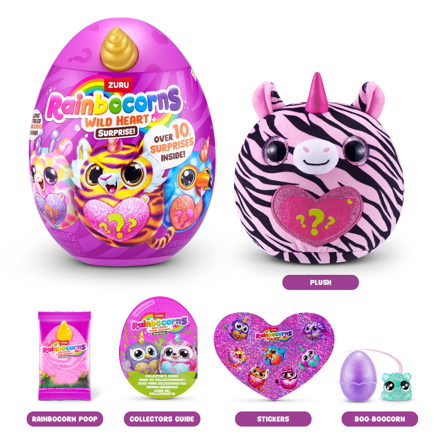 ZURU ITALY Rainbocorns Wild Heart Surprise - Uovo Sorpresa con Accessori Colorati