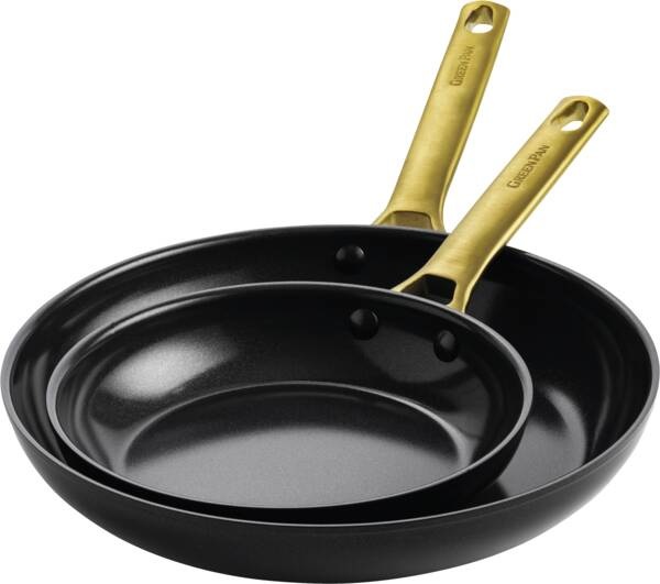 GreenPan Padova Reserve Set di 2 Padelle Antiaderenti, 20 cm e 26 cm, con Manico in Acciaio Inox