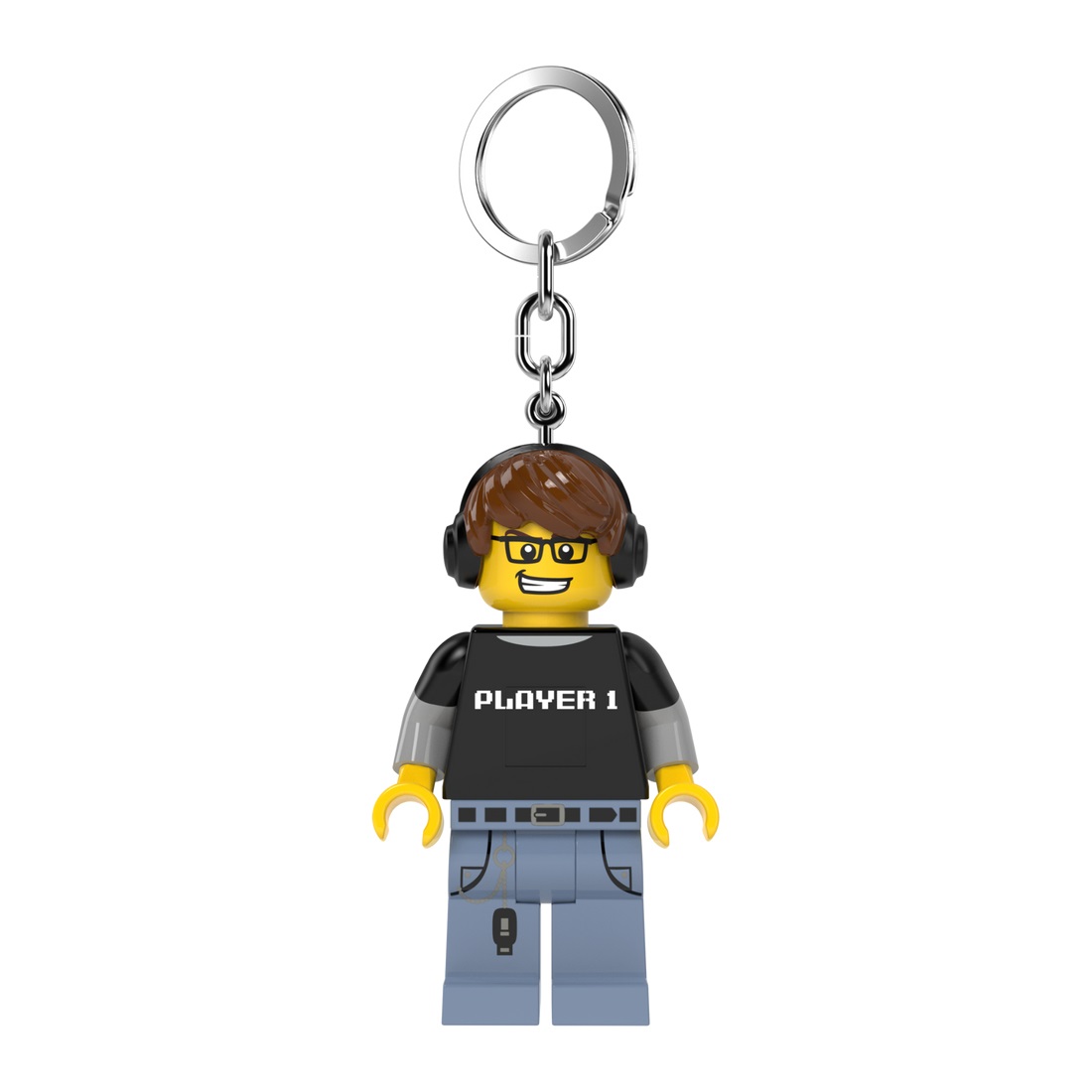 LEGO Torcia Portachiavi Ragazzo Gamer - Minifigure Snodabile per Appassionati di Videogiochi