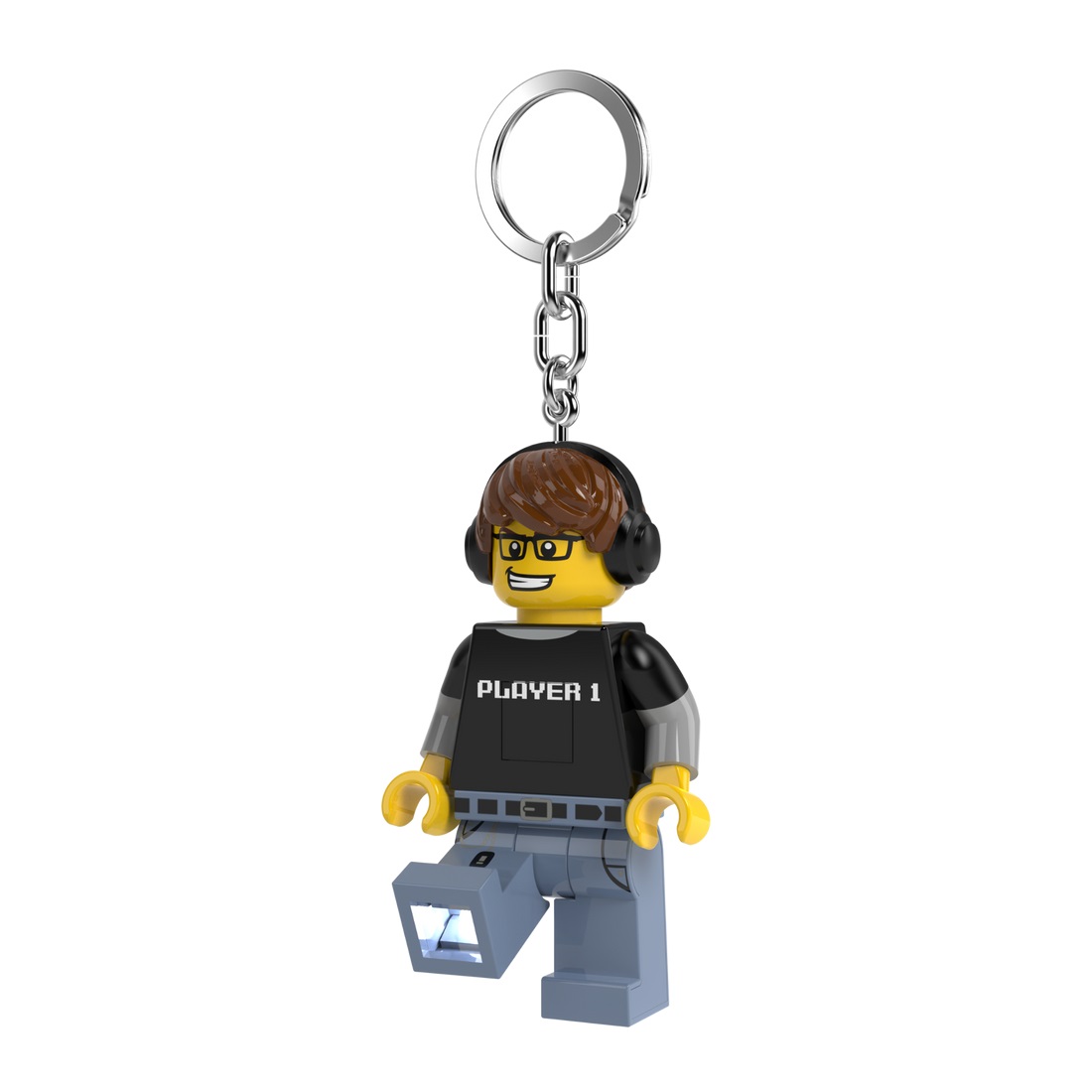 LEGO Torcia Portachiavi Ragazzo Gamer - Minifigure Snodabile per Appassionati di Videogiochi