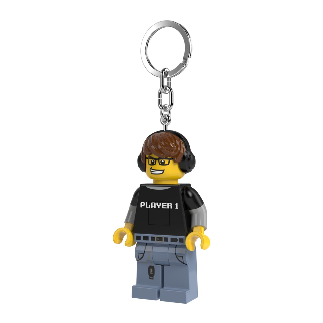 LEGO Torcia Portachiavi Ragazzo Gamer - Minifigure Snodabile per Appassionati di Videogiochi
