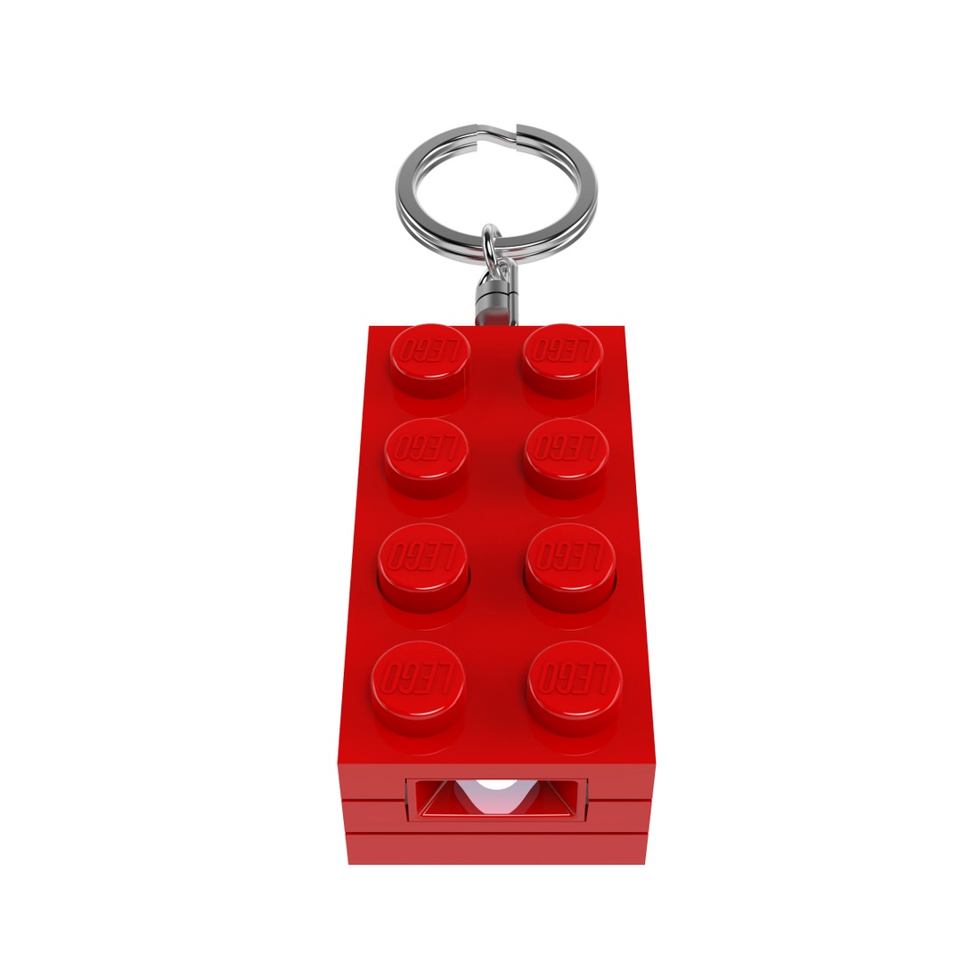 Lego Portachiavi Mattoncino Rosso con Torcia LED - Funzionale e Iconico