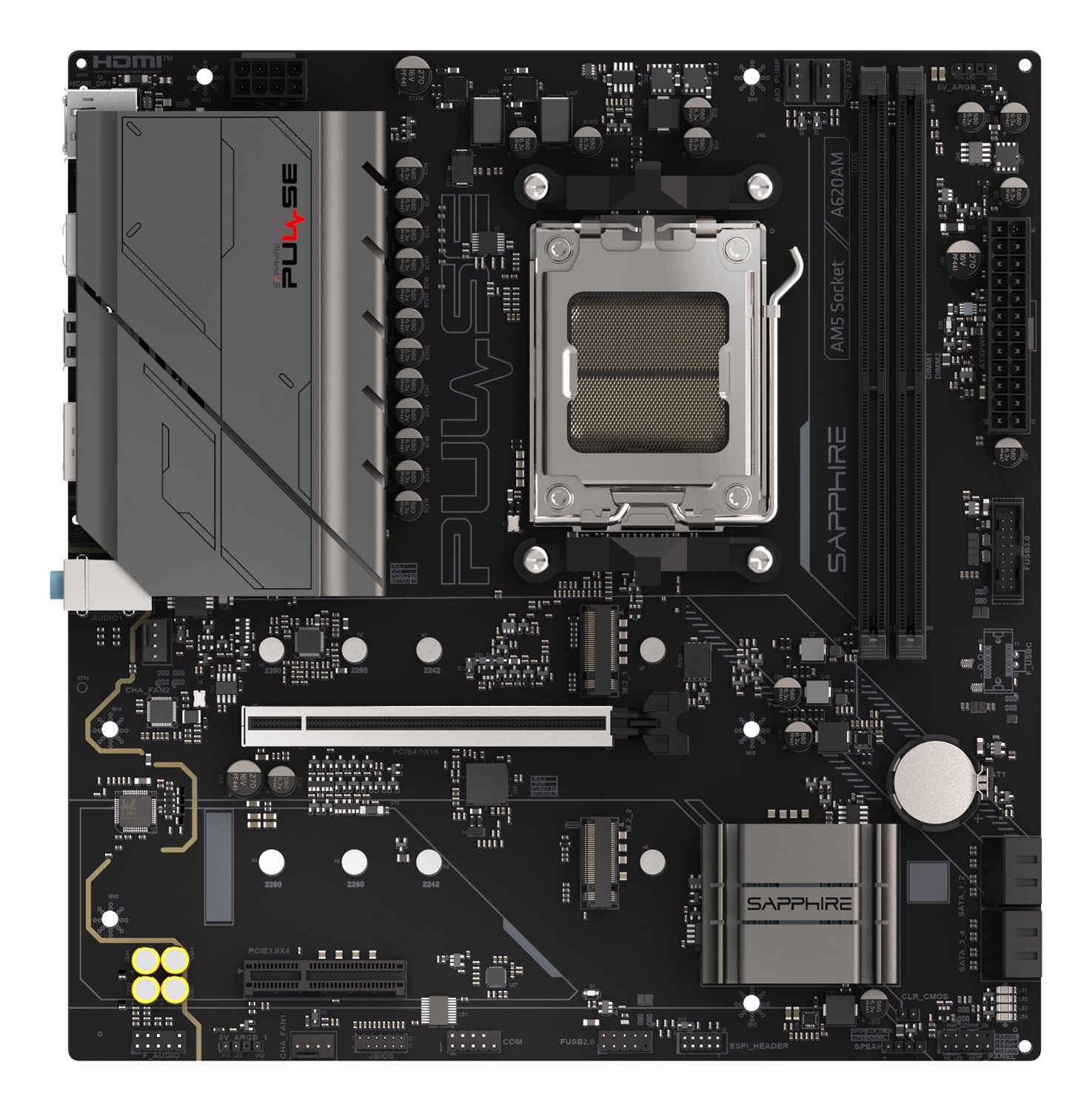 Sapphire Scheda Madre Pulse A620AM Micro-ATX AM5 con supporto DDR5 fino a 64 GB