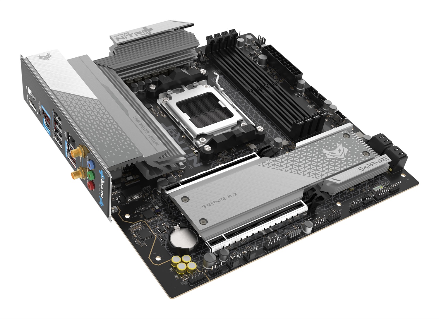 Sapphire Nitro B850M WiFi - Scheda Madre AM5 mATX con supporto DDR5 e 4 slot per RAM