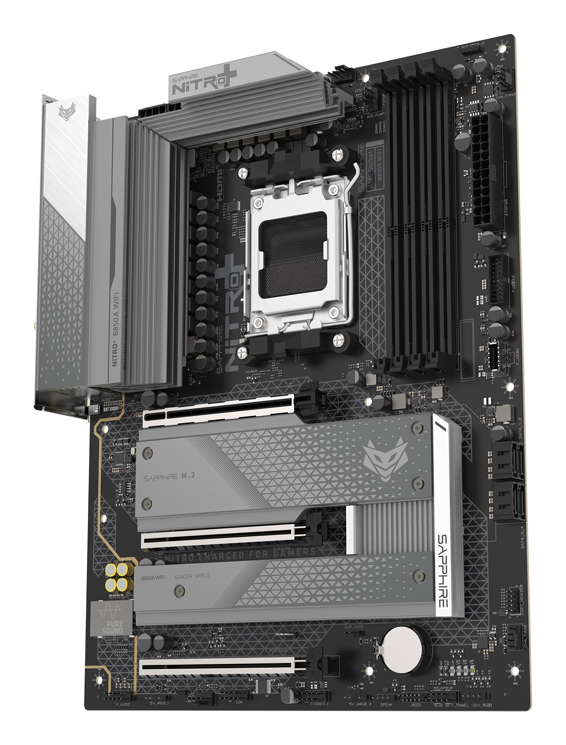 Sapphire NITRO B850A Scheda Madre WiFi 7 AM5 micro ATX con supporto DDR5
