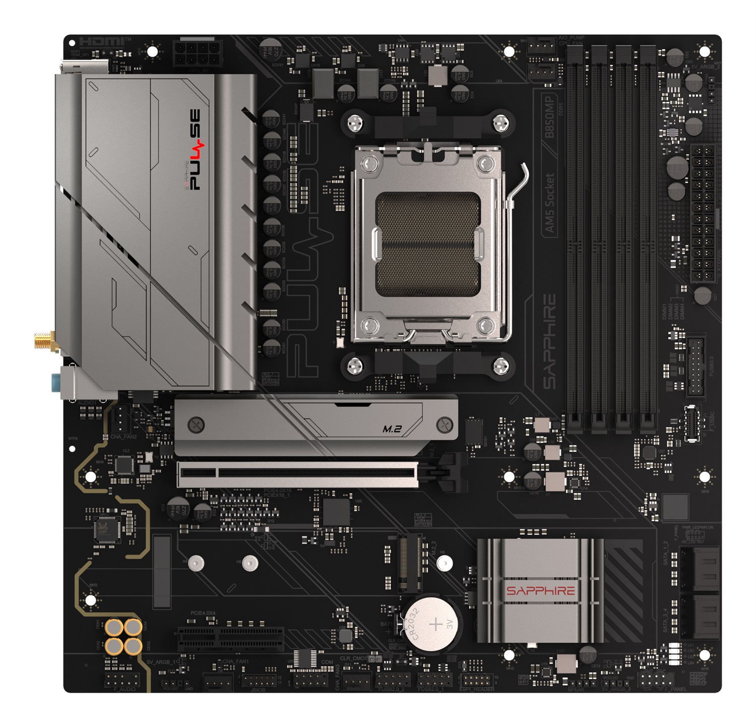 Sapphire Scheda Madre Pulse B850M WiFi mATX AM5 DDR5 per AMD Ryzen 7000/8000/9000