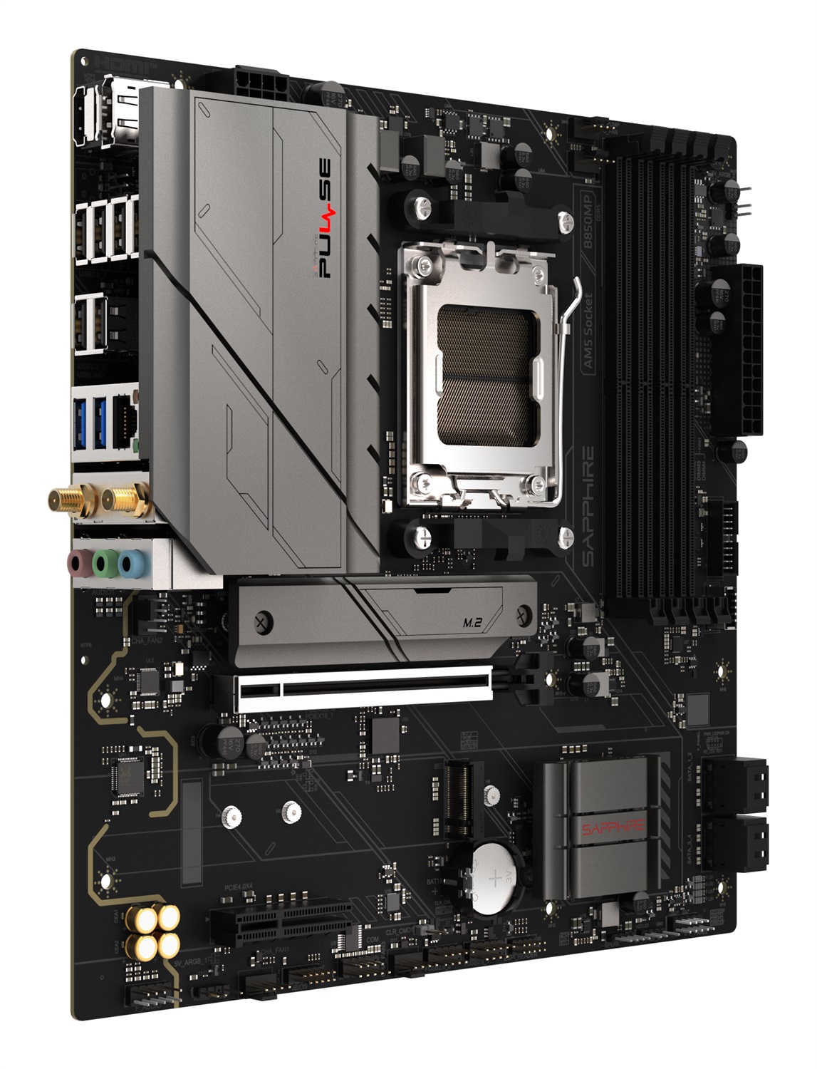 Sapphire Scheda Madre Pulse B850M WiFi mATX AM5 DDR5 per AMD Ryzen 7000/8000/9000