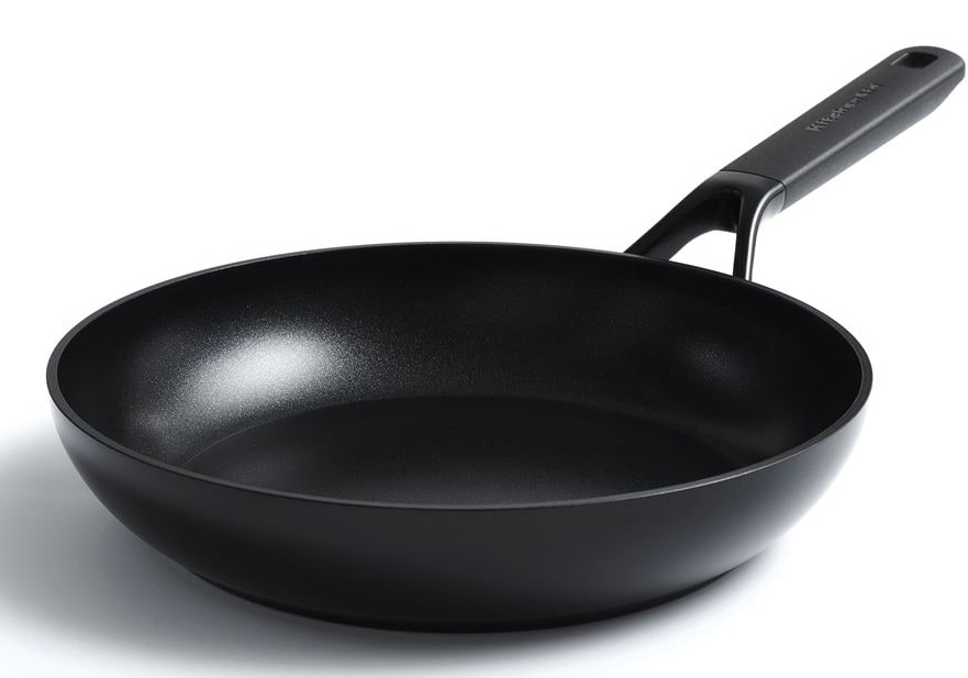 KitchenAid Classic Forged Padella 24 cm in Alluminio Duro Anodizzato, Ceramica Antiadherente Senza PFAS, Adatta a Induzione e Forno, Nero