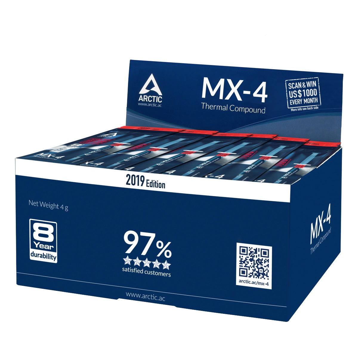 ARCTIC MX-4 Pasta Termica 4g - Conducibilità Termica 8,5 W/m·K, Densità 2,5 g/cm³