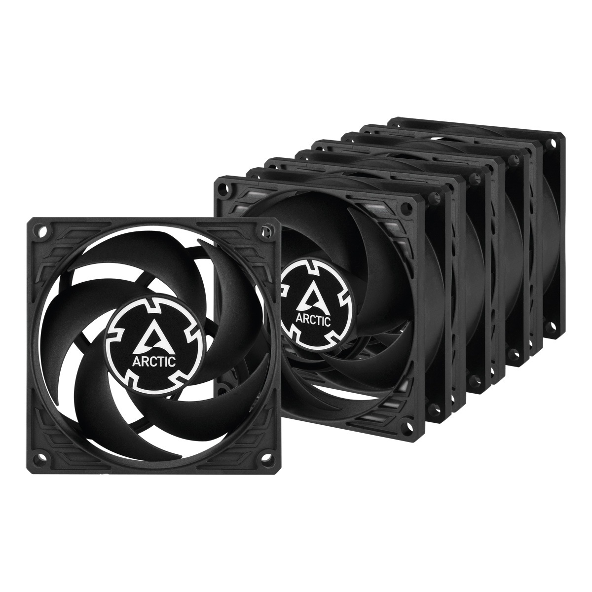 ARCTIC P8 PWM PST Ventilatore 80 mm - 200-3000 RPM, 0,3 Sone, Pressione Statica Ottimizzata, Connessione PST, Nero
