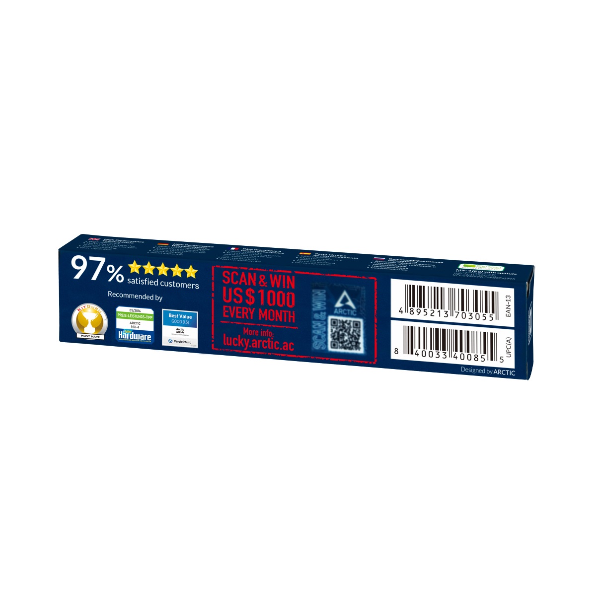 ARCTIC MX-4 Pasta Termica 8 g - Alta Conducibilità Termica, Lunga Durabilità, Compatibile con CPU e GPU, Spatolina Inclusa