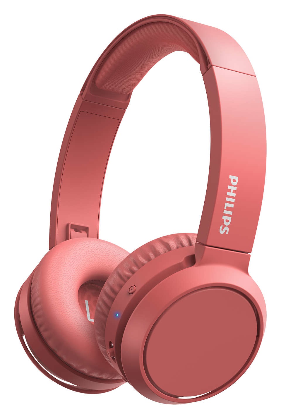 Philips TAH4205RD/00 Cuffie Over Ear Bluetooth con Tasto Bass Boost, Autonomia Fino a 29 Ore, Isolamento dai Rumori, Rosso