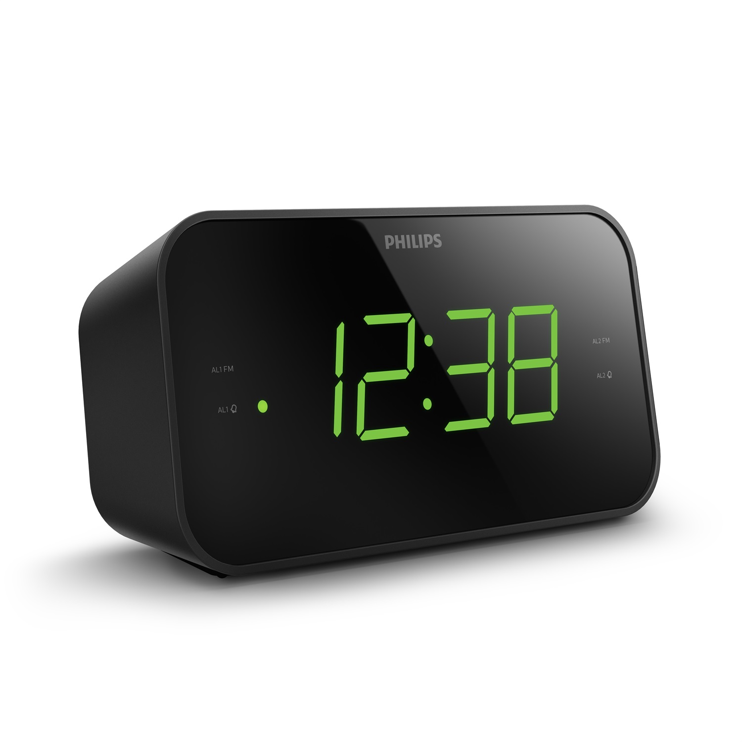 Philips TAR3306/12 Sveglia Digitale con Radio FM, Doppio Allarme, Sleep Timer, Funzione Snooze, Display Ampio e Luminoso, Nero