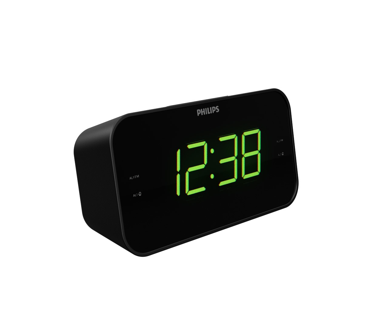 Philips TAR3306/12 Sveglia Digitale con Radio FM, Doppio Allarme, Sleep Timer, Funzione Snooze, Display Ampio e Luminoso, Nero