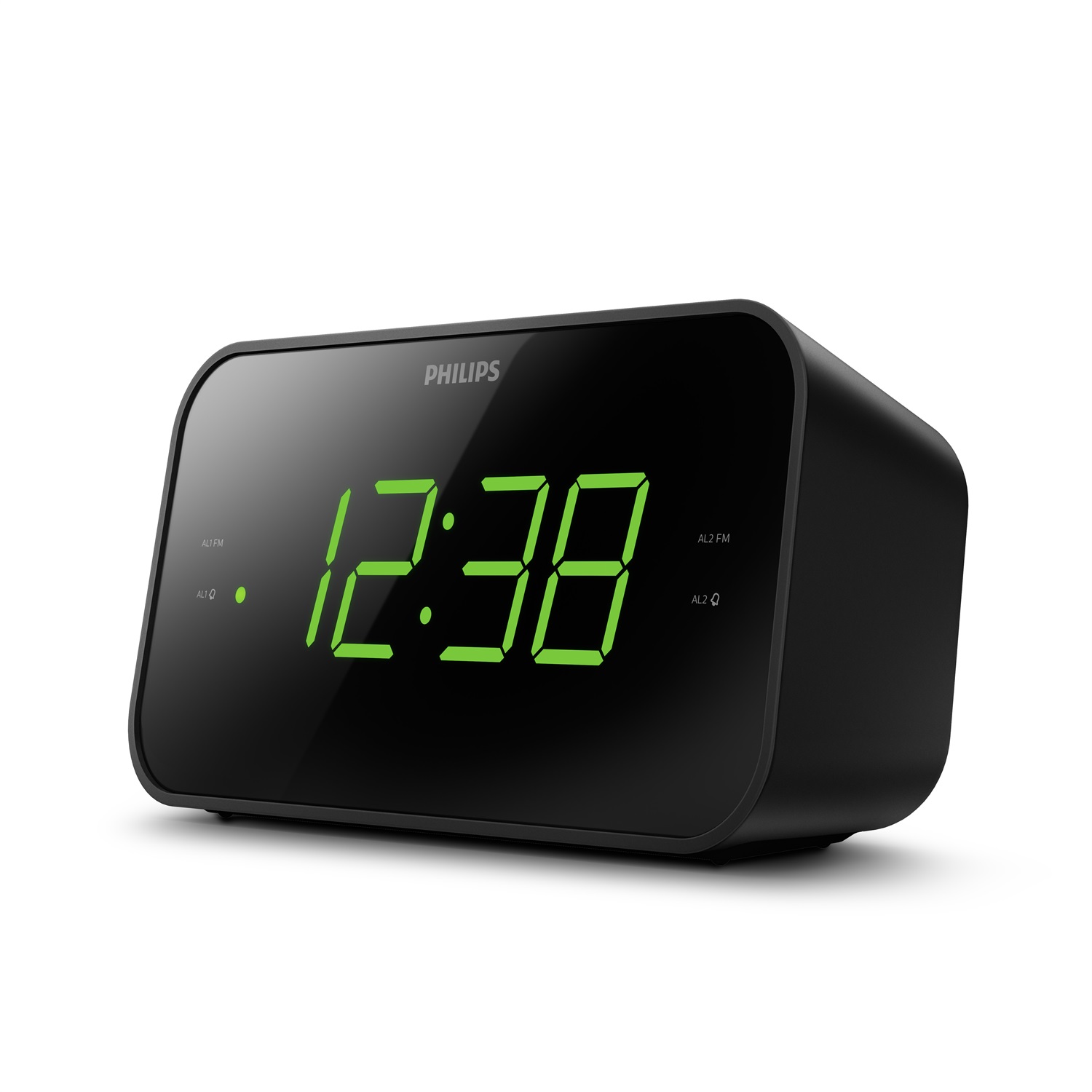 Philips TAR3306/12 Sveglia Digitale con Radio FM, Doppio Allarme, Sleep Timer, Funzione Snooze, Display Ampio e Luminoso, Nero