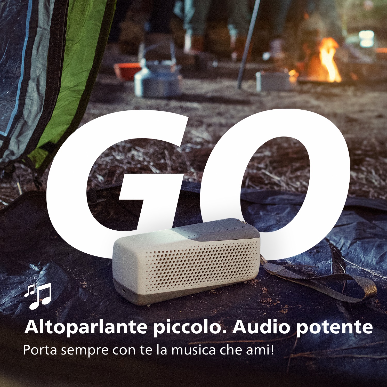 Philips TAS4807W/00 Altoparlante Wireless Portatile Bluetooth Multipoint, Resistente ad Acqua e Polvere IP67, Fino a 12 ore di Autonomia, Potenza Audio 10 W, Colore Bianco