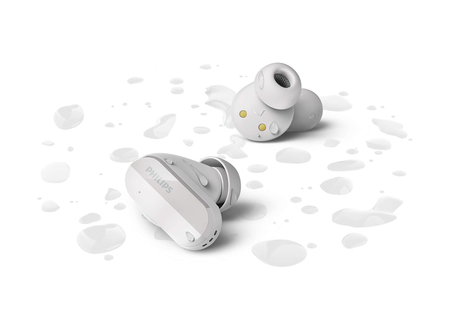 Philips TAT3508WT/00 Auricolari True Wireless Stereo (TWS) In-ear con Cancellazione del Rumore, Musica e Chiamate, Bluetooth, Bianco