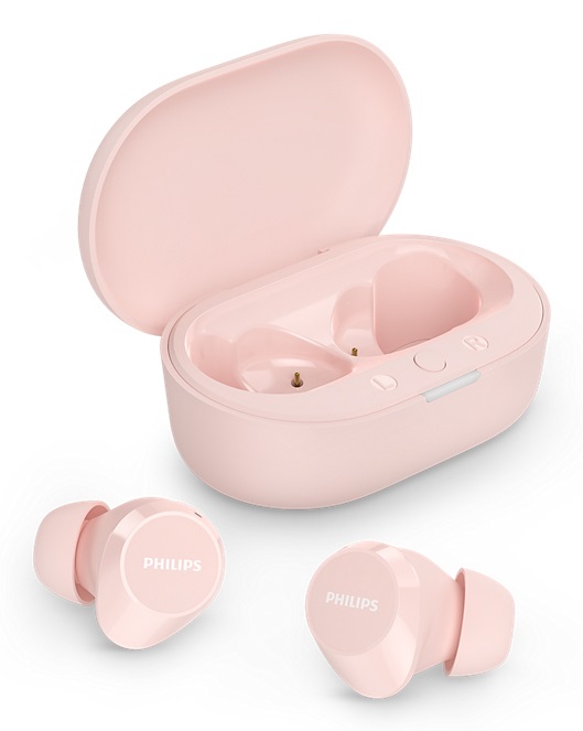 Philips TAT1209PK Cuffie Auricolari Bluetooth True Wireless - Piccole, Audio Naturale con Bassi Dinamici, Chiamate Chiare e Custodia di Ricarica Tascabile - Rosa
