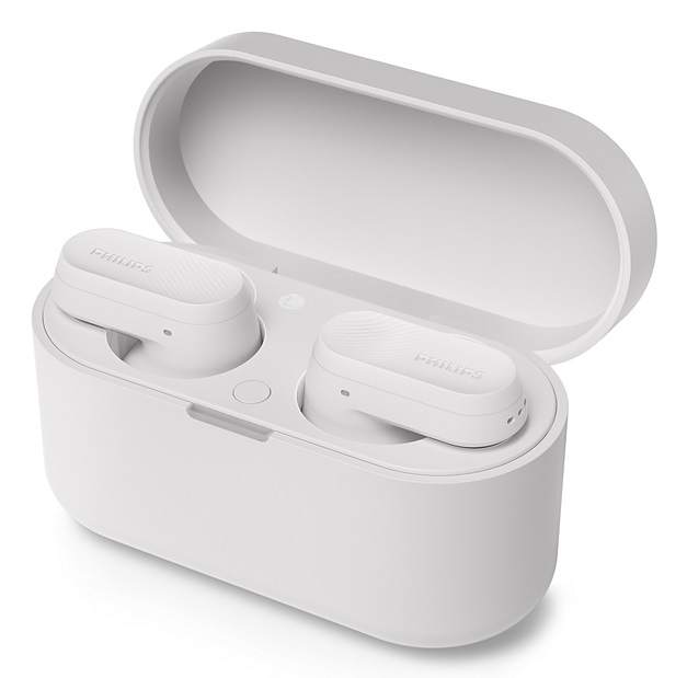 Philips TAT3509WT/00 Cuffie In-Ear True Wireless Stereo (TWS) Bluetooth con Cancellazione del Rumore, Custodia Tascabile, Suono Naturale e Bassi Dinamici - Bianco