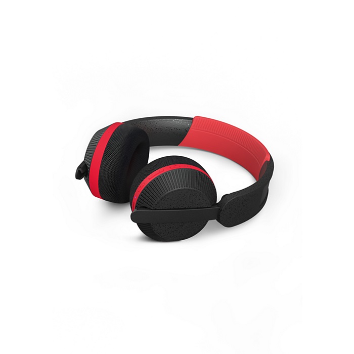 Philips TAA6219BK/00 Cuffie Over Ear Wireless Bluetooth con Ricarica Solare - Nero e Rosso, Fino a 80 Ore di Autonomia